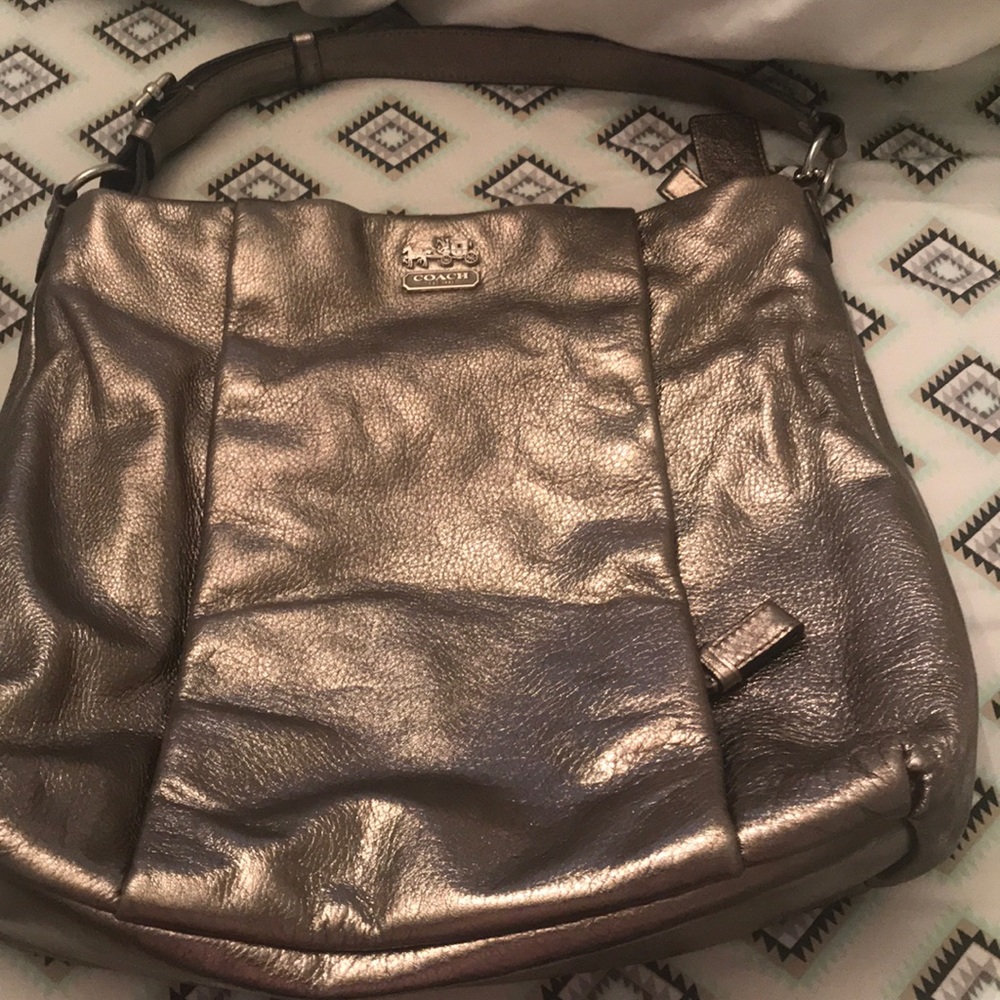 Metallic gold Coach Purse